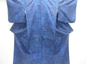 花模様織り出し手織り紬着物アンサンブル